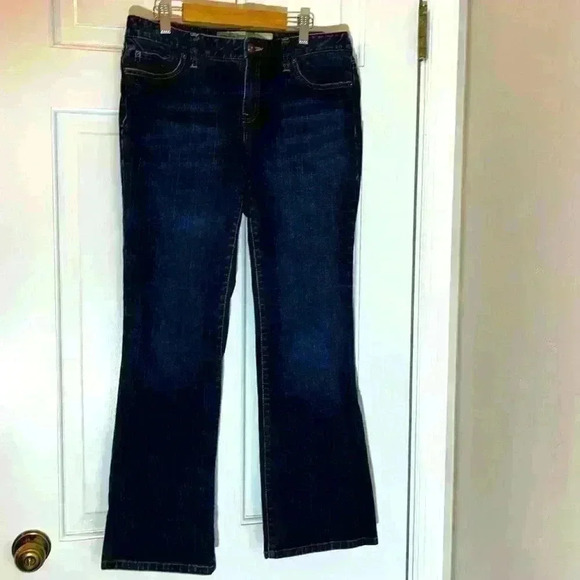 Anne Taylor Cury Boot Cut Jeans 8 petite dark denim - Picture 1 of 11